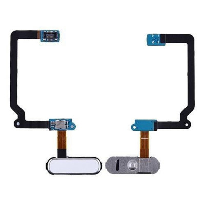 Banda Flex Samsung Galaxy S5 SM-G900F Home Buton Alb foto