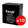 KIJO JS12-4.5, 12V 4.5Ah, Cutie 10 Acumulatori AGM, Telecomunicatii, Securitate, Iluminat Urgenta, Alarma Incendiu