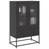 Gossi dulap inalt, negru, 68x39x111,5 cm, otel