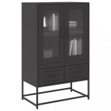 VidaXL Dulap &icirc;nalt, negru, 68x39x111,5 cm, oțel