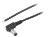 Cablu DC 5,5/2,5 &icirc;n unghi negru 2m, Bq Cable