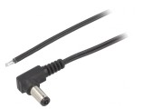 Cablu DC 5,5/2,5 &icirc;n unghi negru 2m, Bq Cable