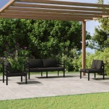 Gossi set mobilier de gradina cu perne, 4 piese, antracit, aluminiu