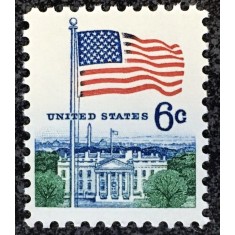 SUA 1968 - Uzual 6c, Casa Alba, steag, neuzat
