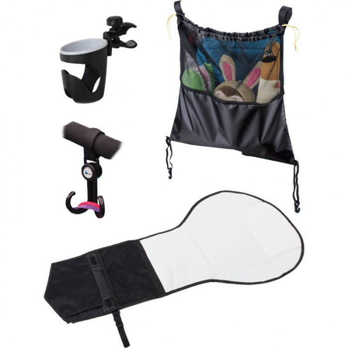 Set accesorii pentru carucior Altabebe, Negru