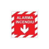 Indicator alarmă incendiu cu săgeată &icirc;n jos