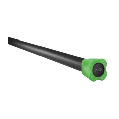 Bara fitness pentru antrenament, 4 kg, Negru/Verde, Diametru 30 mm, 125 cm