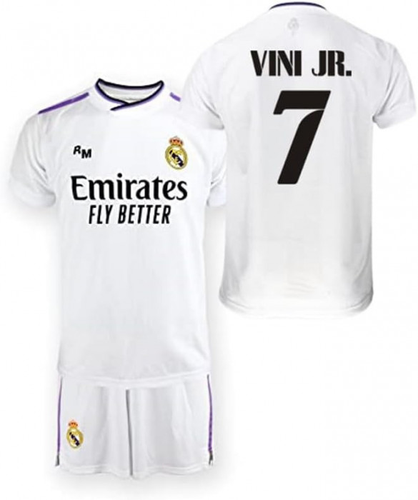 Tricouri și pantaloni L Madrid Vinicius 7-2022/2023 sezonul &icirc;nt&acirc;i