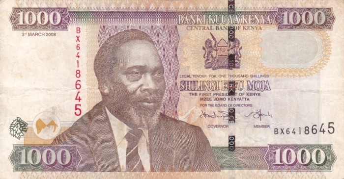 KENYA 1.000 shillingi 2008 VF!!!