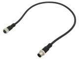 Cablu senzori/automatizări M12 0.5m 8 pini