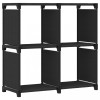 VidaXL Raft expunere, 4 cuburi, negru, 69x30x72,5 cm, material textil 322598
