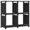 vidaXL Raft expunere, 4 cuburi, negru, 69x30x72,5 cm, material textil 322598