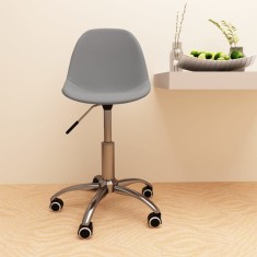Scaun de birou pivotant, gri deschis, material textil