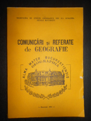 Comunicari si referate de Geografie volumul 3 (1984) foto