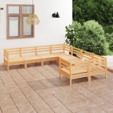 vidaXL Set mobilier de grădină, 8 piese, lemn masiv de pin 3083244
