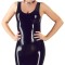 Rochie Mini din Latex, Negru, XS