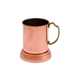 Cană de bere din cupru-țină handcraftată, 120x100 mm, 0.21 kg