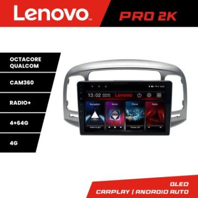 Navigatie Hyundai Accent 2006-2012 Lenovo Kit-ACCENT 8 core QLED 2K 4+64 360 Android Waze USB Navigatie Internet Youtube Radio CarStore Technology foto