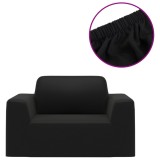 Cumpara ieftin Husa elastica pentru canapea, negru, tricot poliester