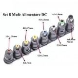 Kit 8 adaptoare alimentare laptop 2.5x5.5mm