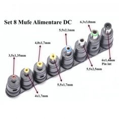 Kit 8 adaptoare alimentare laptop 2.5x5.5mm