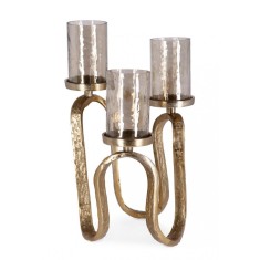 Sfesnic aluminiu auriu Sagar 26x23.5x29 cm