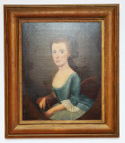 Portret de femeie ulei pe panza sec 18, Portrete, Realism