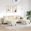 VidaXL Sofa din material textil Crem 208 cm Țesătură de catifea 3335133