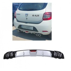 Ornament difuzor spoiler bara spate universal cu ornament toba Dacia Sandero 2013-2020 &reg; ALM