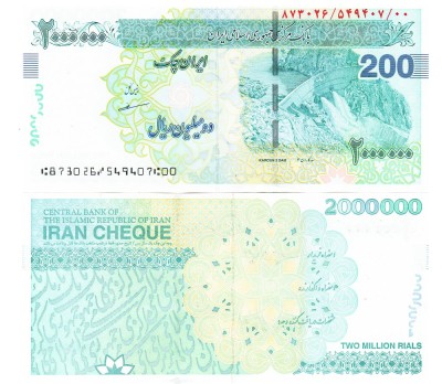 Iran 200 Toman 2 000 000 Rials 2023 P-154c UNC foto