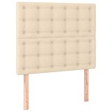 Cumpara ieftin Tablie de pat crem 90x5x118/128 cm, material textil
