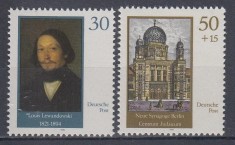 DDR 1990 - Sinagoga din Berlin, compozitorul Lewandowski, serie neuzata foto