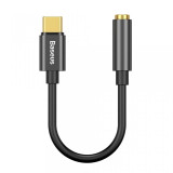 Cumpara ieftin Cablu Adaptor Baseus USB Type-C to Jack 3.5mm lungime 10.5 cm Negru