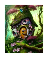 Sticker decorativ, Casuta, Verde, 85 cm, 6186ST foto