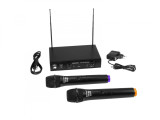 Set wireless cu receiver si 2 microfoane, Omnitronic VHF-102 212.35/200.10MHz