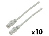 Patch cord U/UTP 6 litat CCA PVC gri 1m 26AWG 10 bucăți