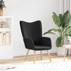vidaXL Fotoliu de relaxare Negru 62 x 67 x 95.5 cm țesătură 42001781