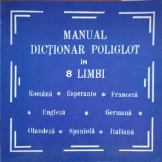 MANUAL DICTIONAR POLIGLOT IN 8 LIMBI: ROMANA-ESPERANTO-FRANCEZA-ENGLEZA-GERMANA-OLANDEZA-SPANIOLA-ITA-COLECTIV