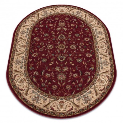 Covor de l&amp;acirc;nă Omega oval Aries rubinie, 200x300 cm foto