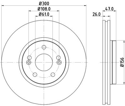 Disc frana AUDI A6 Avant (4F5, C6) (2005 - 2011) KRIEGER 0950004106 foto