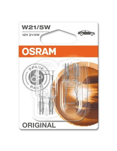 Set 2 Becuri 12V W21/5W Original, Osram