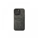 Husa iPhone 13 Pro Guess 4G Saffiano Double Card Negru