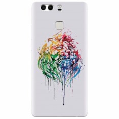Husa silicon pentru Huawei P9, Paint Illustration Lion Head