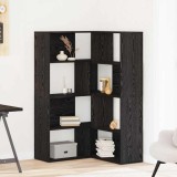 VidaXL Dulap pentru cărți Stejar negru 140 x 30 x 140 cm Lemn compozit