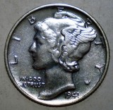 C.005 USA SUA WWII MERCURY 1 ONE DIME 1941 ARGINT