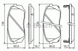 Set placute frana,frana disc KIA SPORTAGE (SL) (2009 - 2016) BOSCH 0 986 494 422