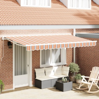 vidaXL ViaXL Material de &amp;icirc;nlocuire pentru marchiză 4x2 m cu dungi multicolore foto