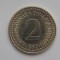 2 DINARI 1990 IUGOSLAVIA