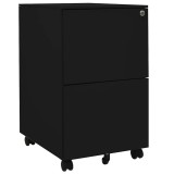 Dulap dosare mobil, negru, 39x45x67 cm, otel