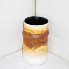 Vaza ceramica de studio crusty-glaze -UNICAT 3- VEB Haldensleben 2845 - Germania